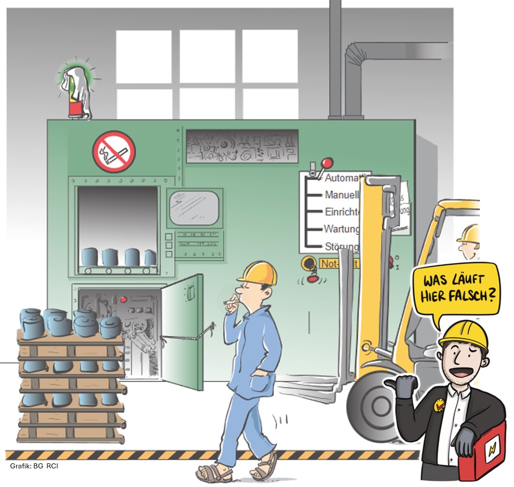 Wimmelbild Sicherheitsmängel